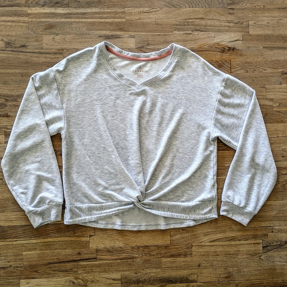 Danskin French Terry Twist Front Top
